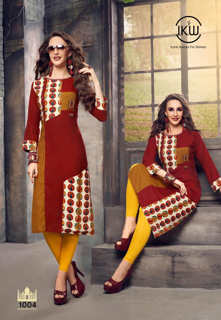 Pink Vol-6 IKW Designs Straight Kurti Wholesaler Surata Pink Vol-6 IKW Designs Straight Kurti Wholesaler Surata